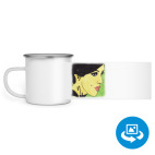 Кружка металлическая белая (круговая запечатка)