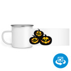 Кружка металлическая белая (круговая запечатка)