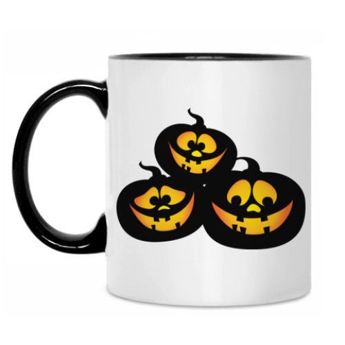 Кружка с принтом Тыквы
