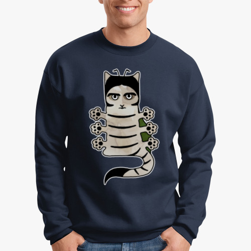 Свитшот с принтом Кот Кафка. Превращение.