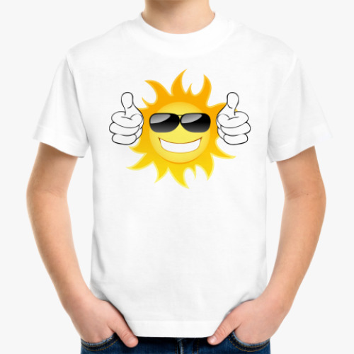 Детская футболка с принтом позитив