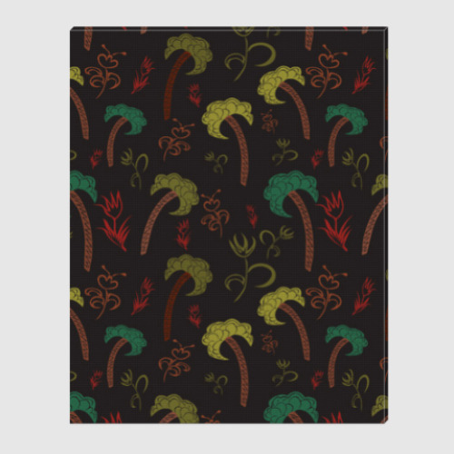 Холст с принтом Пальмы