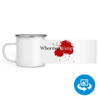 Кружка металлическая белая (круговая запечатка)