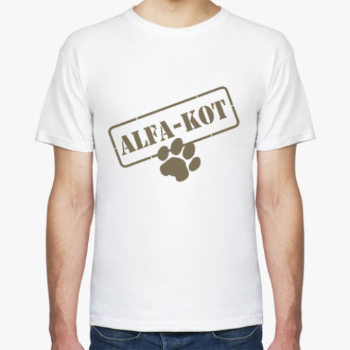 Футболка с принтом Альфа-кот
