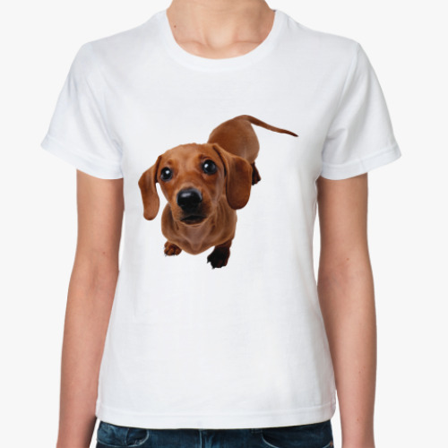 Классическая футболка Женская футболка, белая