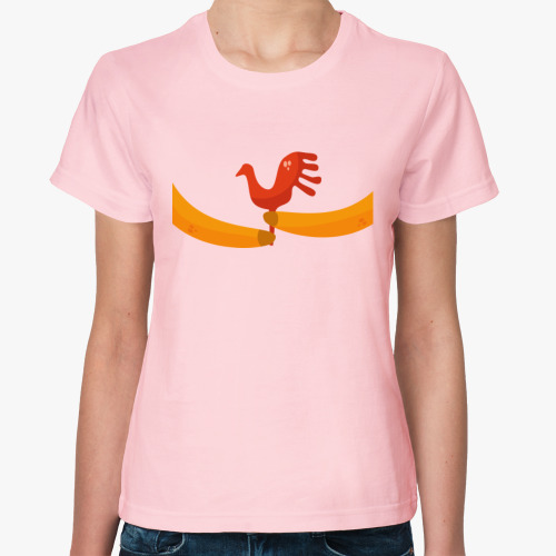 Женская футболка Лисьи лапки и сахарный петушок