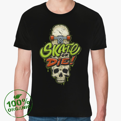 Футболка из органик-хлопка Skate or Die!