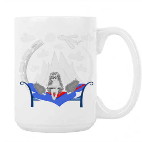 Кружка ежик читает детям книжку