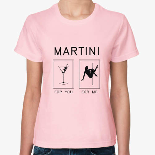 Женская футболка Pole dance: Martini