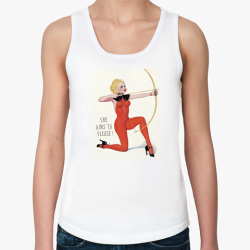 Женская майка с принтом She aims to pleas