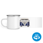 Кружка металлическая белая (круговая запечатка)