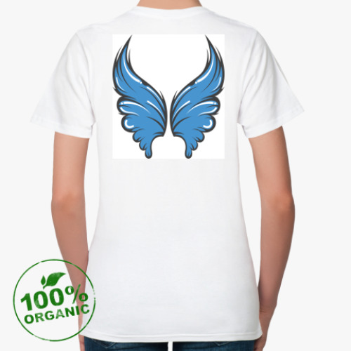 Женская футболка из органик-хлопка с принтом крылья