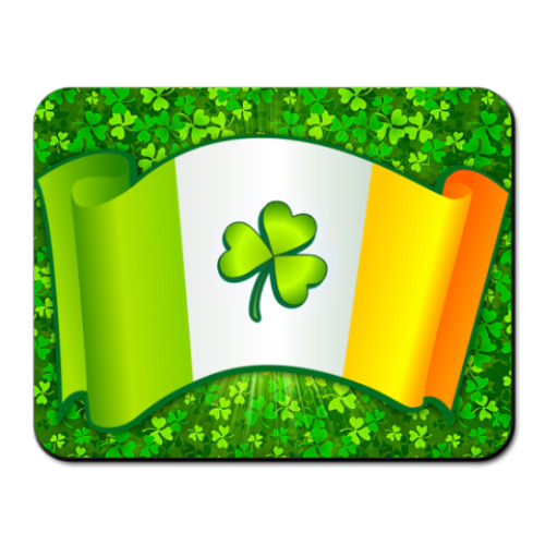 Коврик для мыши с принтом Ирландский флаг