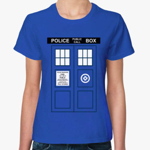 Женская футболка с принтом TARDIS