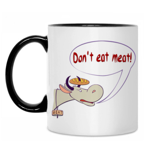Кружка с принтом Don`t eat meat!