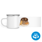 Кружка металлическая белая (круговая запечатка)