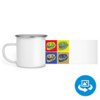 Кружка металлическая белая (круговая запечатка)