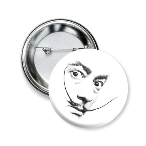 Значок 50мм с принтом Усы