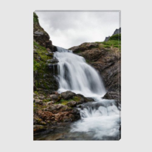 Холст Камчатка, водопад на реке