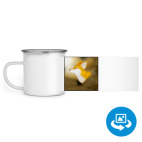 Кружка металлическая белая (круговая запечатка)