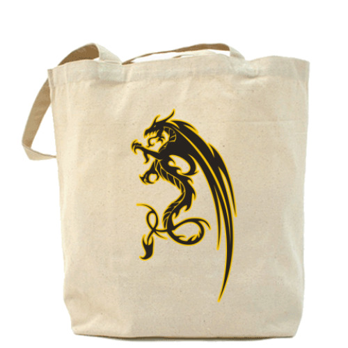 Сумка шоппер с принтом Дракон