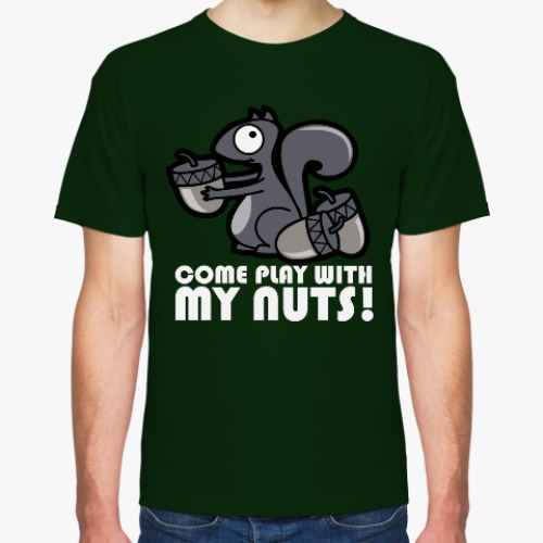 Футболка с принтом Play with my nuts