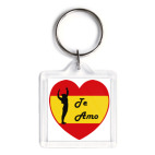 Брелок 3.9 x 3.9 см Я люблю тебя по-испански