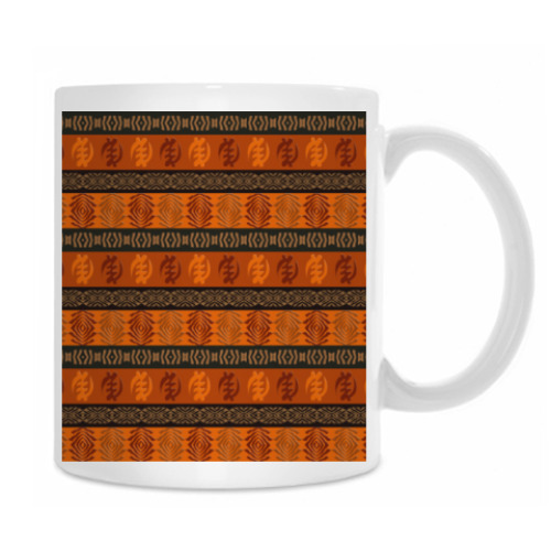 Кружка с принтом Африканский паттерн
