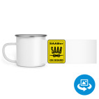 Кружка металлическая белая (круговая запечатка)