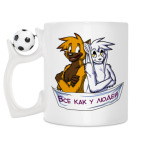 Кружка с футбольным мячиком