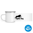 Кружка металлическая белая (круговая запечатка)