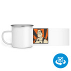 Кружка металлическая белая (круговая запечатка)