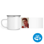 Кружка металлическая белая (круговая запечатка)