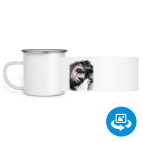 Кружка металлическая белая (круговая запечатка)