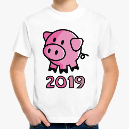 Детская футболка Свинья 2019