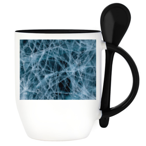 Кружка с ложкой с принтом Холодное сердце