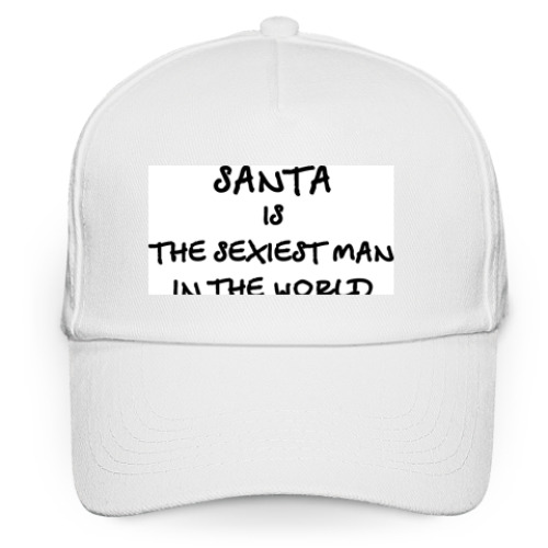Кепка бейсболка с принтом Santa is the sexiest man