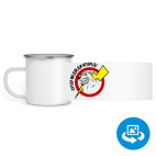 Кружка металлическая белая (круговая запечатка)