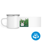 Кружка металлическая белая (круговая запечатка)