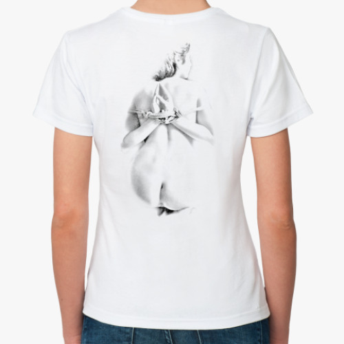 Классическая футболка с принтом  Handsback