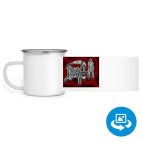 Кружка металлическая белая (круговая запечатка)