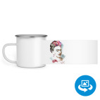 Кружка металлическая белая (круговая запечатка)