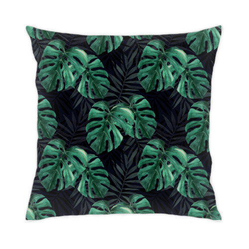 Подушка с принтом Тропический лес