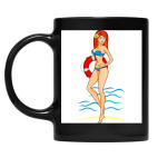 Кружка цветная UV-DTF