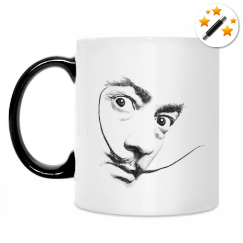 Кружка-хамелеон с принтом Усы