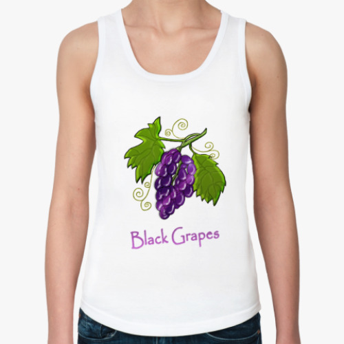 Женская майка с принтом  Виноград