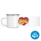 Кружка металлическая белая (круговая запечатка)