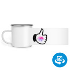 Кружка металлическая белая (круговая запечатка)