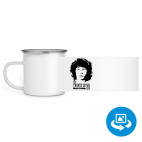 Кружка металлическая белая (круговая запечатка)