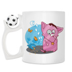 Кружка с футбольным мячиком